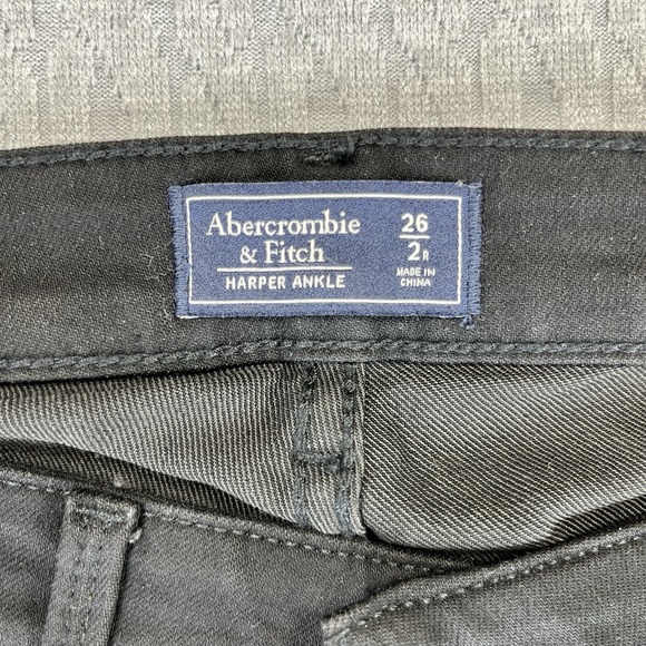 Abercrombie &‎ Fitch Harper Ankle new with tags Black Dress Jeans women 2/26X26 - Picture 8 of 14